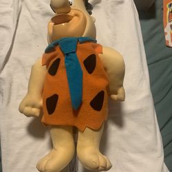 1994 Fred Flintsone Vinyl Head Plush 13” With Stand
