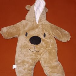 Bear Fleece Onsie Size 0-3 Months 