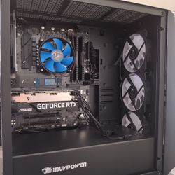 Gaming PC Desktop with Accessories.