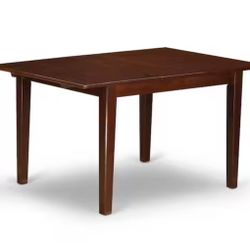 Rectangle Mahogany Finish Solid Wood Top Dining Table,, not chairs