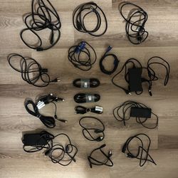 Multiple Dell Monitor & Laptop Power Cords/ Charger Cords