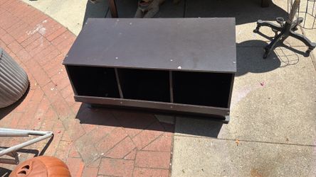 Dark Wood Storage Cubby