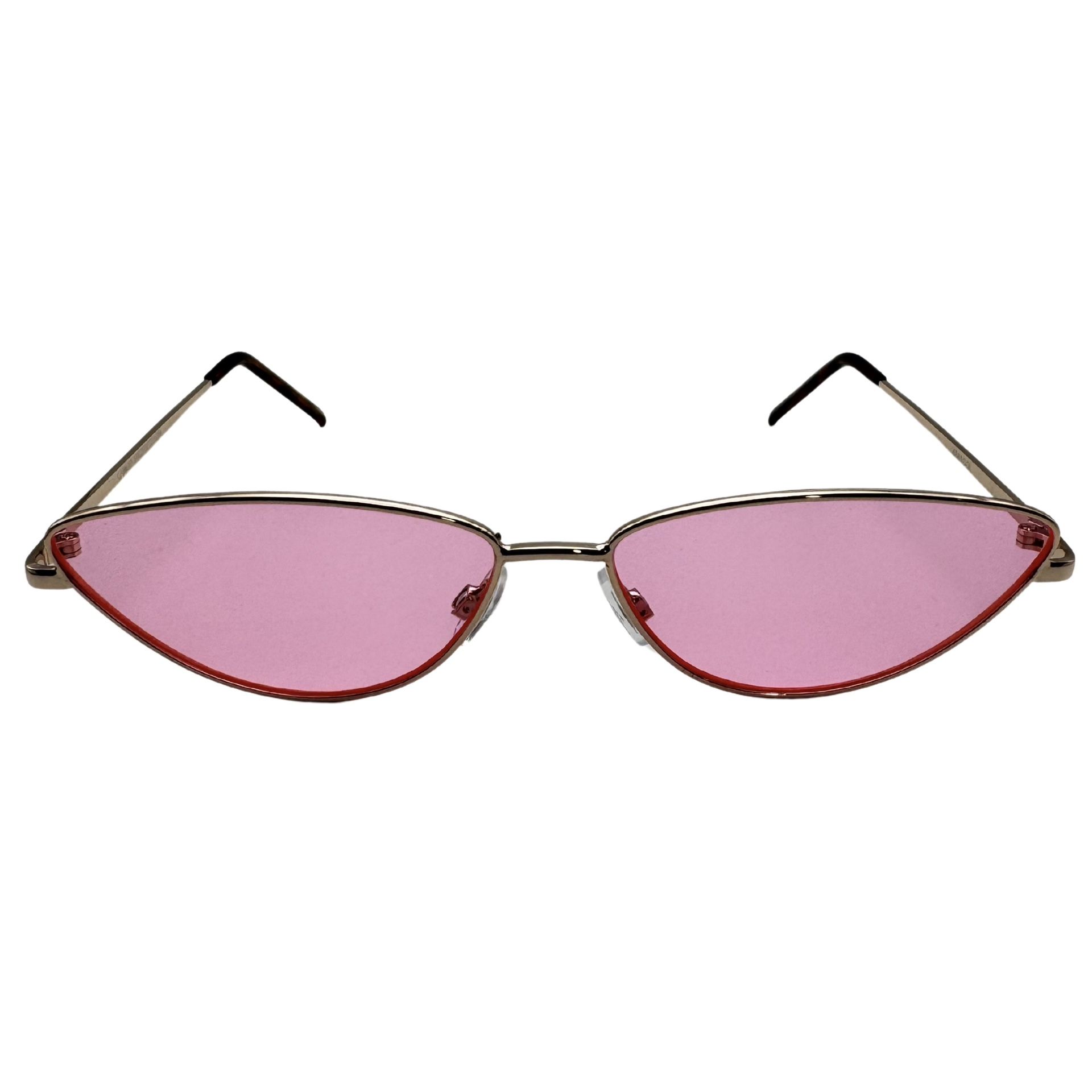 6133: Pink Slim Cateye Sunglasses