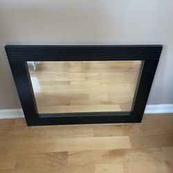 Black Wood Framed Mirror 