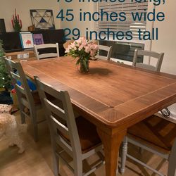 MAKE AN OFFER -Solid Wood Vintage Table And Chairs