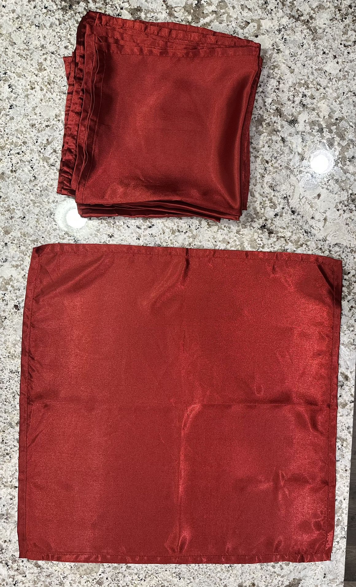 Red Satin Cloth Napkins