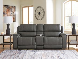 5Z-Harrenhurst Anchor 3-Piece Power Reclining Sectional Loveseat with Console