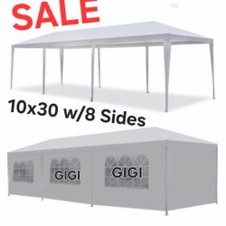 Canopy 🎄 🥳 Party Tent Wedding party tent outdoor canopy tent with  side walls white FOR S@LE 30x10