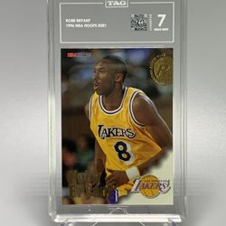 SkyBox 1996-97 NBA Hoops Rookies Kobe Bryant RC #281 Lakers TAG 7