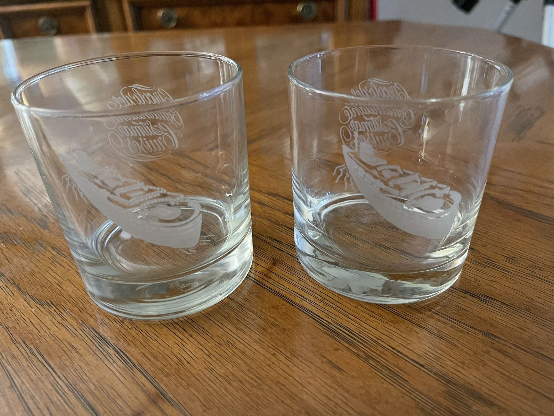 2 Vintage Circolo del Comandante Sitmar Cruises Bar Glasses with Packaging