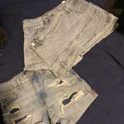 2 set demin shorts (ripped)
