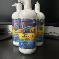 Wild Alaskan Salmon Oil Omega-3 Dog Food Supplement 