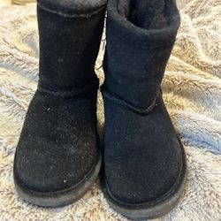 Bear Paw Baby Girls Size 7 Black Boots