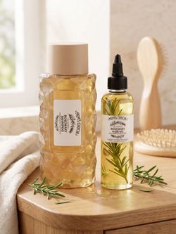 Mom's Chuchi All-Natural Rosemary Shampoo and Hair Oil Set
