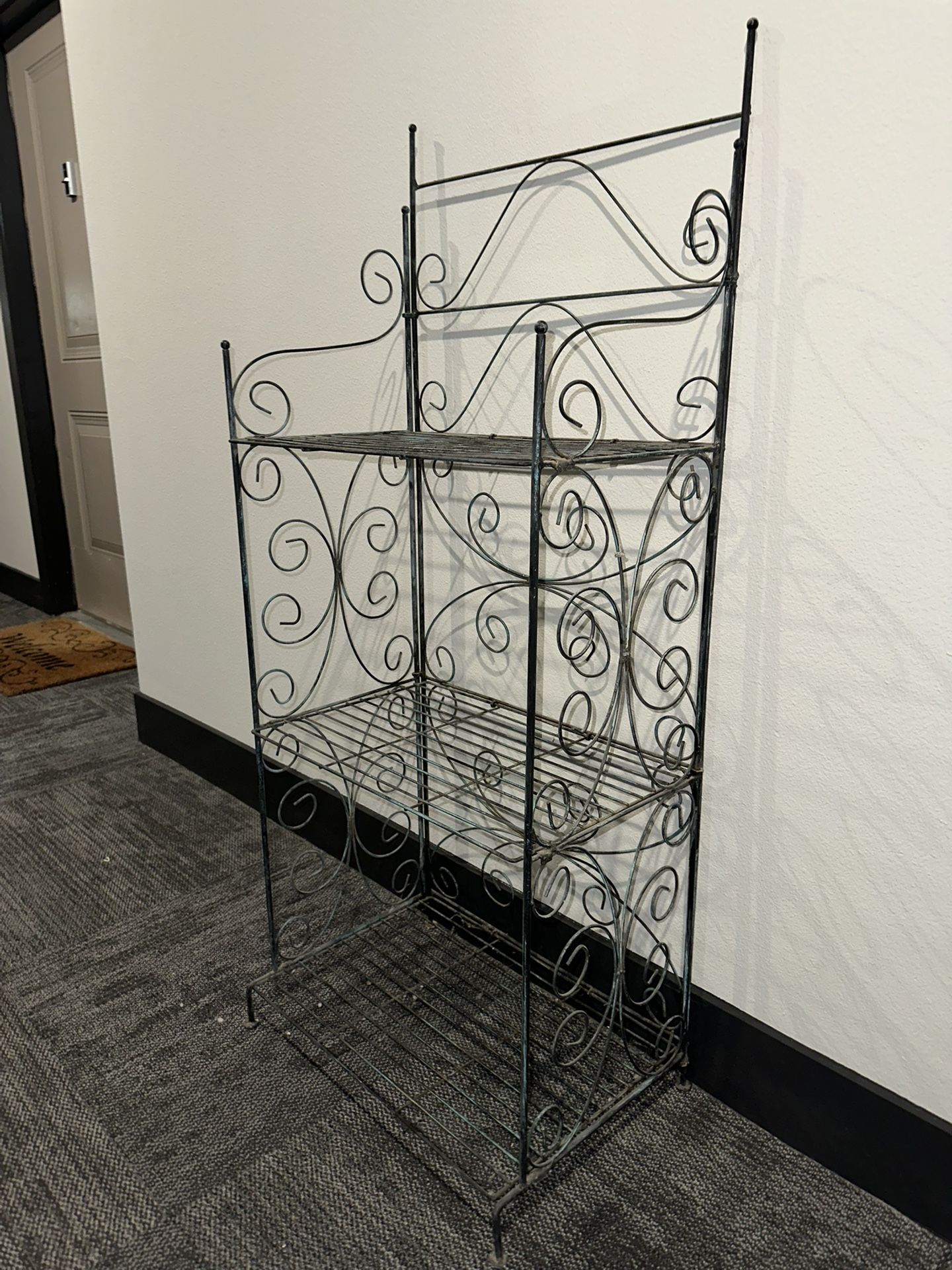 Wrought Iron Folding Baker’s Rack