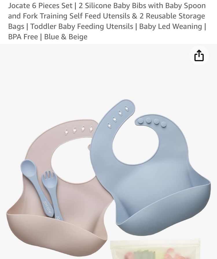Silicone Baby Bibs 2-pack Set