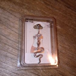 Snake with crystal Body Jewelry belly button naval ring piercing body silvertone
