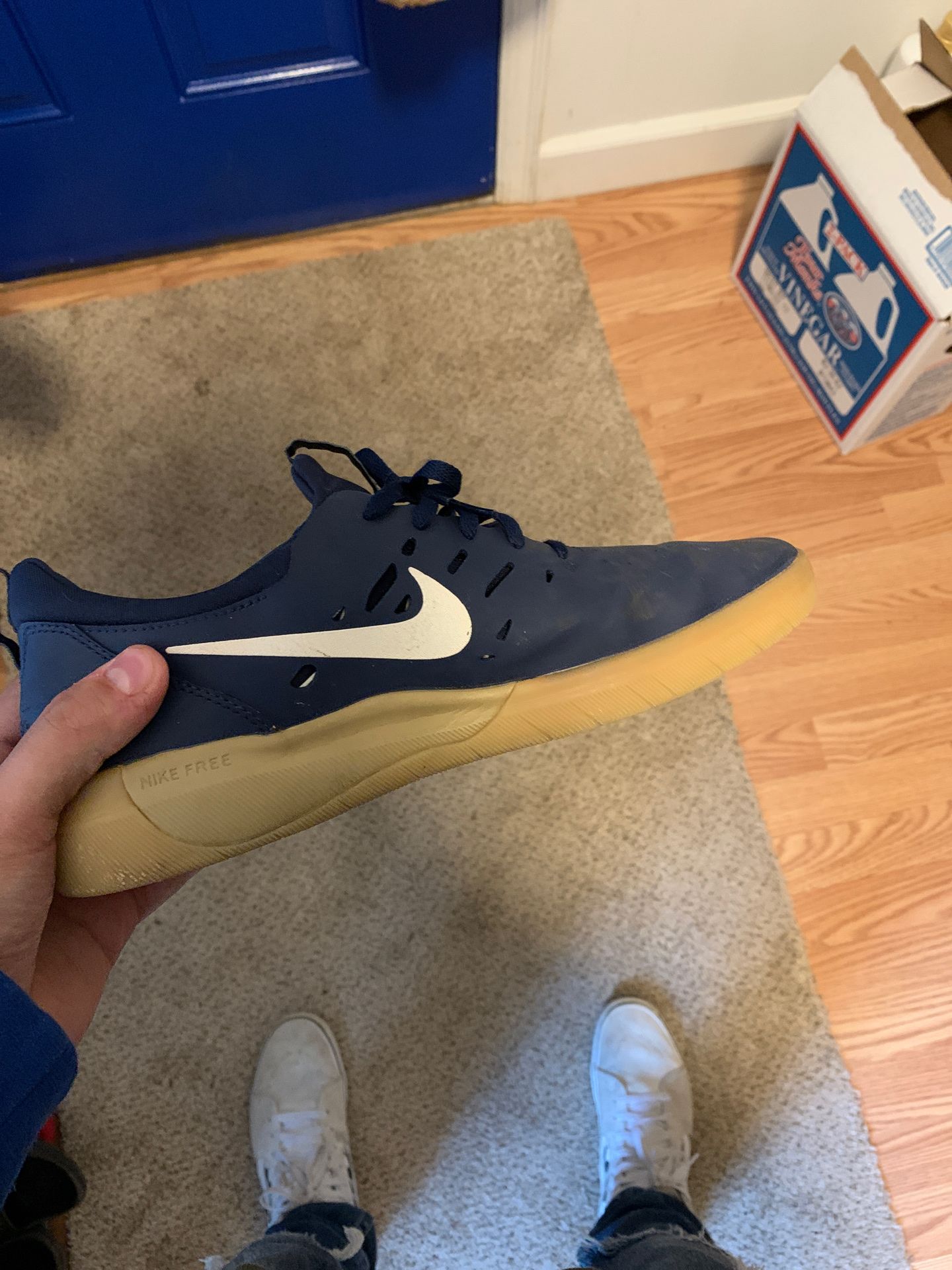 Blue and tan nyjah Huston shoes (size 11)