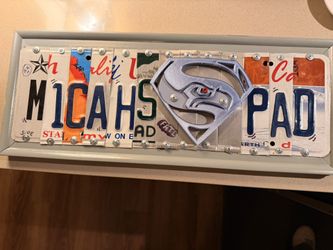 License Plate Room Placard