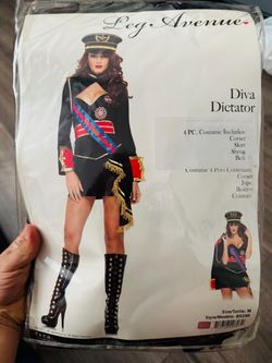 Women’s medium dictator Diva costume with hat