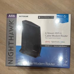 NETGEAR Nighthawk Modem Router Combo (CAX30) DOCSIS 3.1 Cable Modem and WiFi 6 Router - AX2700 2.7 Gbps - Compatible with Xfinity, Spectrum, Cox, and 