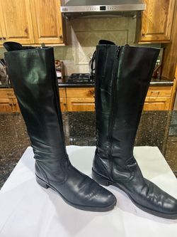 Women's Tall Lace-Up Black Boots Size 12