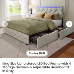 KING SIZE BED FRAME NEW UNOPENED IN BOX