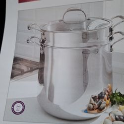 Princess House Hoya De 18 Quatos Tri Ply Con Vaporera Nueva