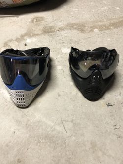 Used paintball mask
