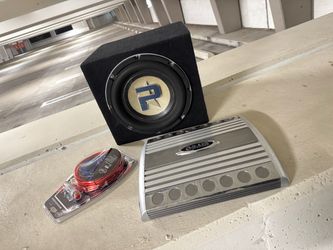 Car Subwoofer, Amplifier, and Wiring Kit Bundle
