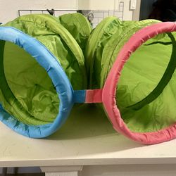Ikea DVÄRGMÅS Play tunnel, Bright Green & Pink