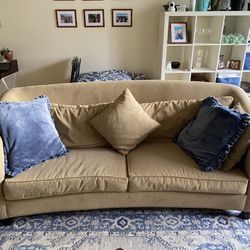 Curved Beige Couch