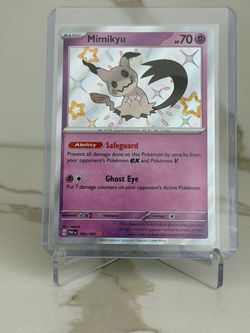 Pokemon TCG Mimikyu Shiny Rare Holo EN 2024 SV Paldean Fates 160/091 70HP
