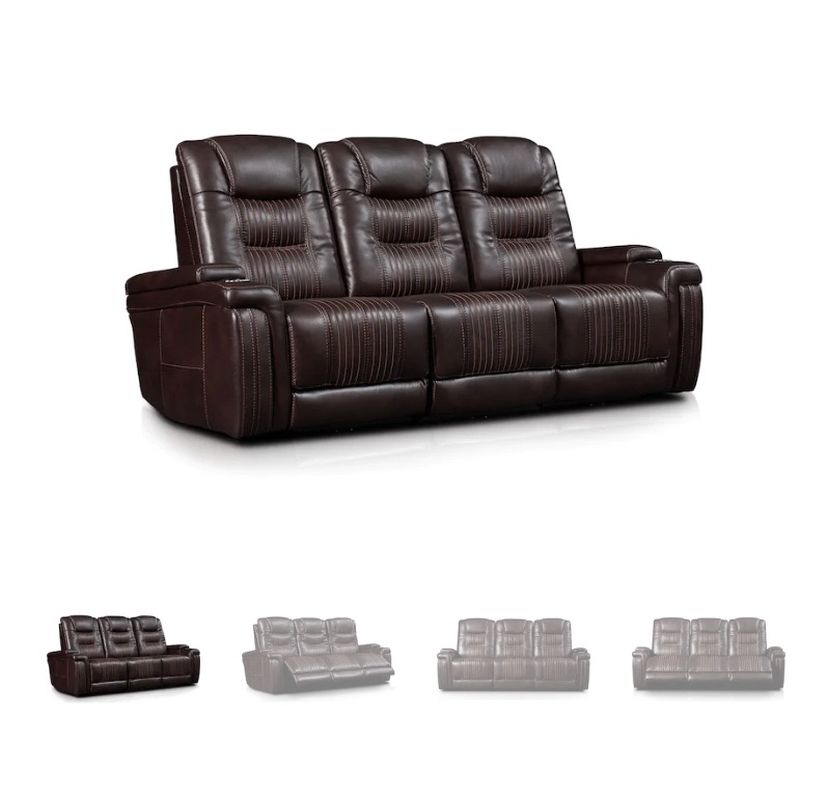 2 RecTheater Seating!! 2 Couches! Lumbar/Head/Recline support, USB & storage