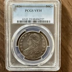 1826 Capped Bust Half Dollar 