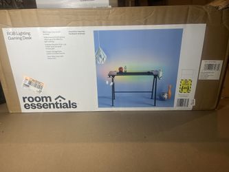 Gaming Desk with LED Lights and Headphone Holder - Room Essentials™
