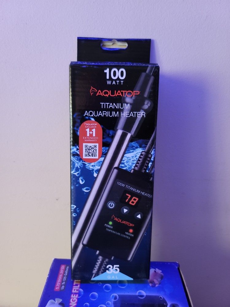 Aquatop Titanium Digital Aquarium Heater Th-c100 Watt Brand New In Box