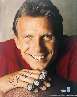 PSA DNA Joe Montana Signed Autograph ✍️16x20 49ers Photo 4x Super Bowl Champ Hall Of Famer COA