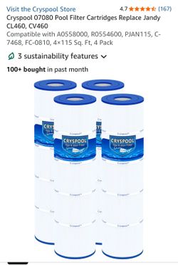 Cryspool 07080 Pool Filter 7"×3"×27" 4PACK