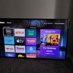 60in Vizio TV with remote and comes with Roku. 