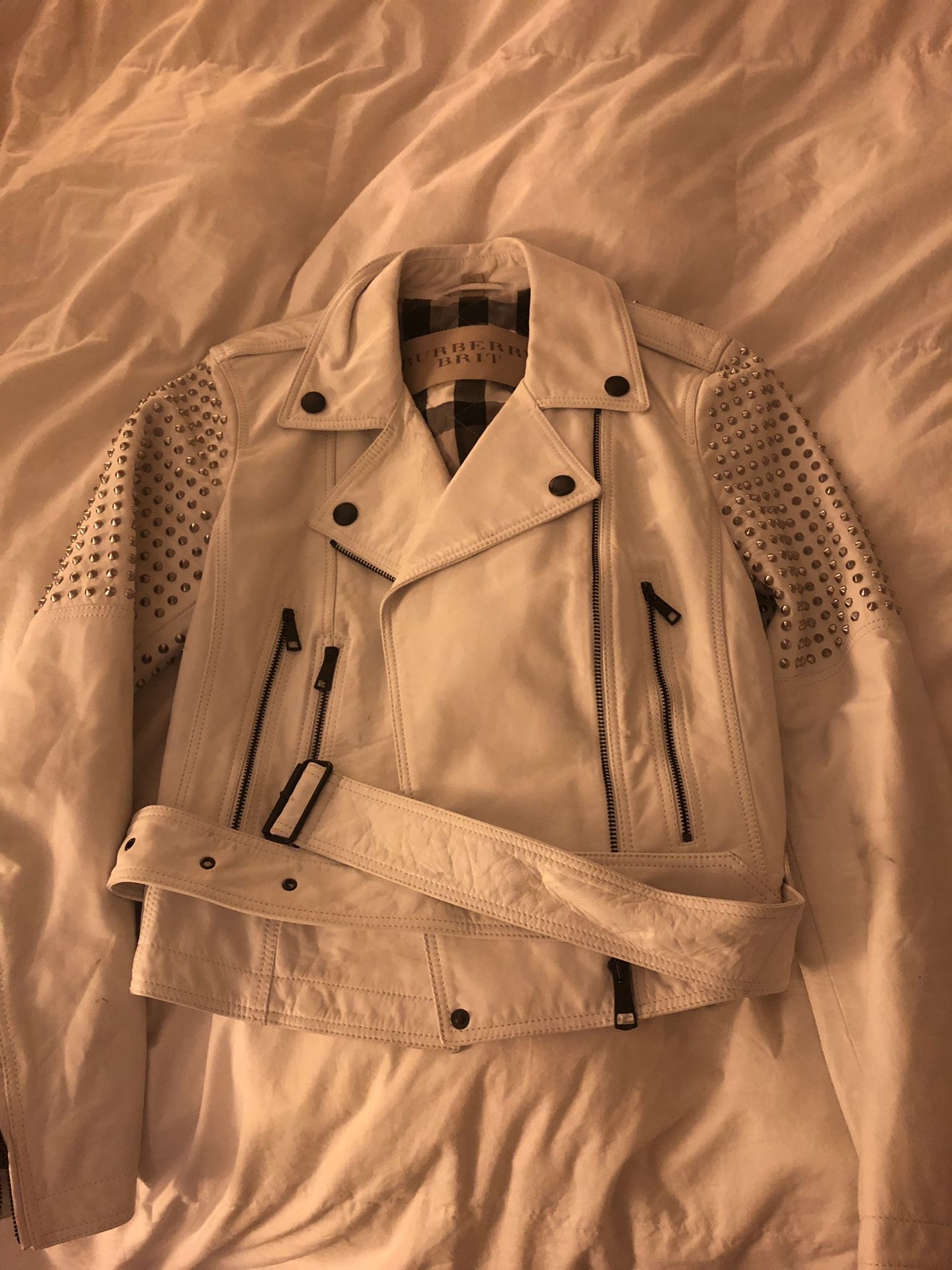 Burberry leather jacket