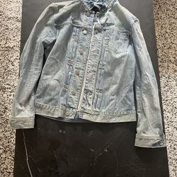 All Saints Mens Denim Jacket Large 