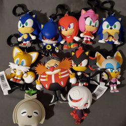 Sonic The Hedgehog Bag Clips Full Set Incl Chase A and B 11 Figures