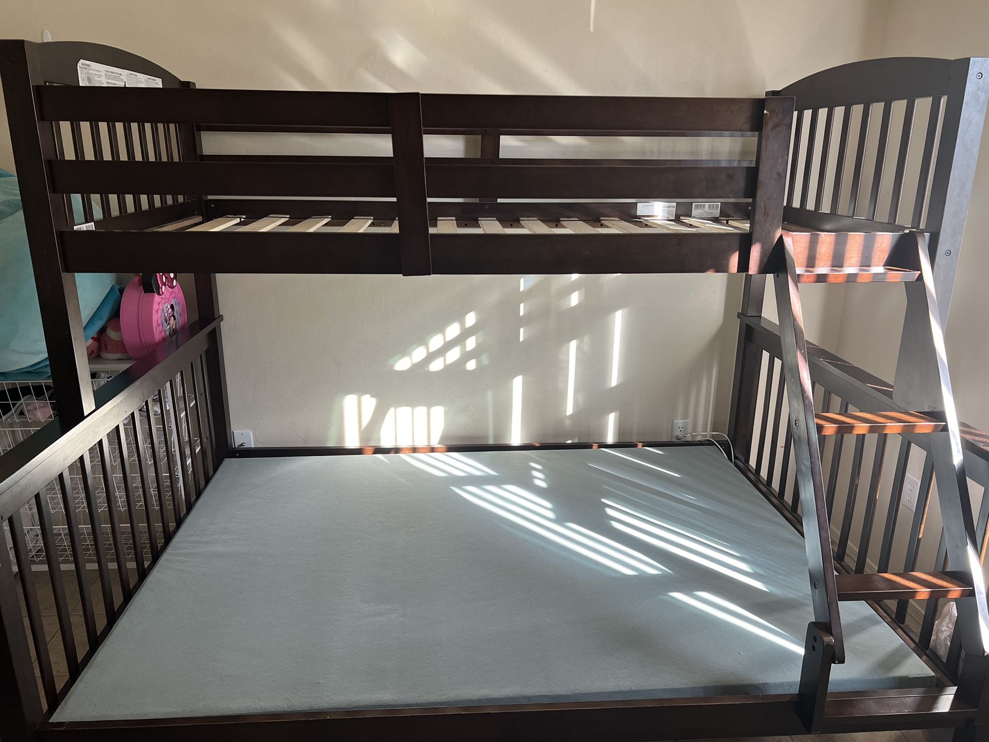 Brown Wooden Bunk bed 