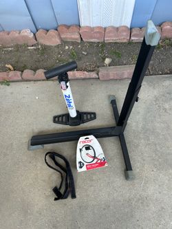 Bike rack and pump