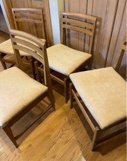Set Of 4 Mid Century Danish Teak Dining Chairs