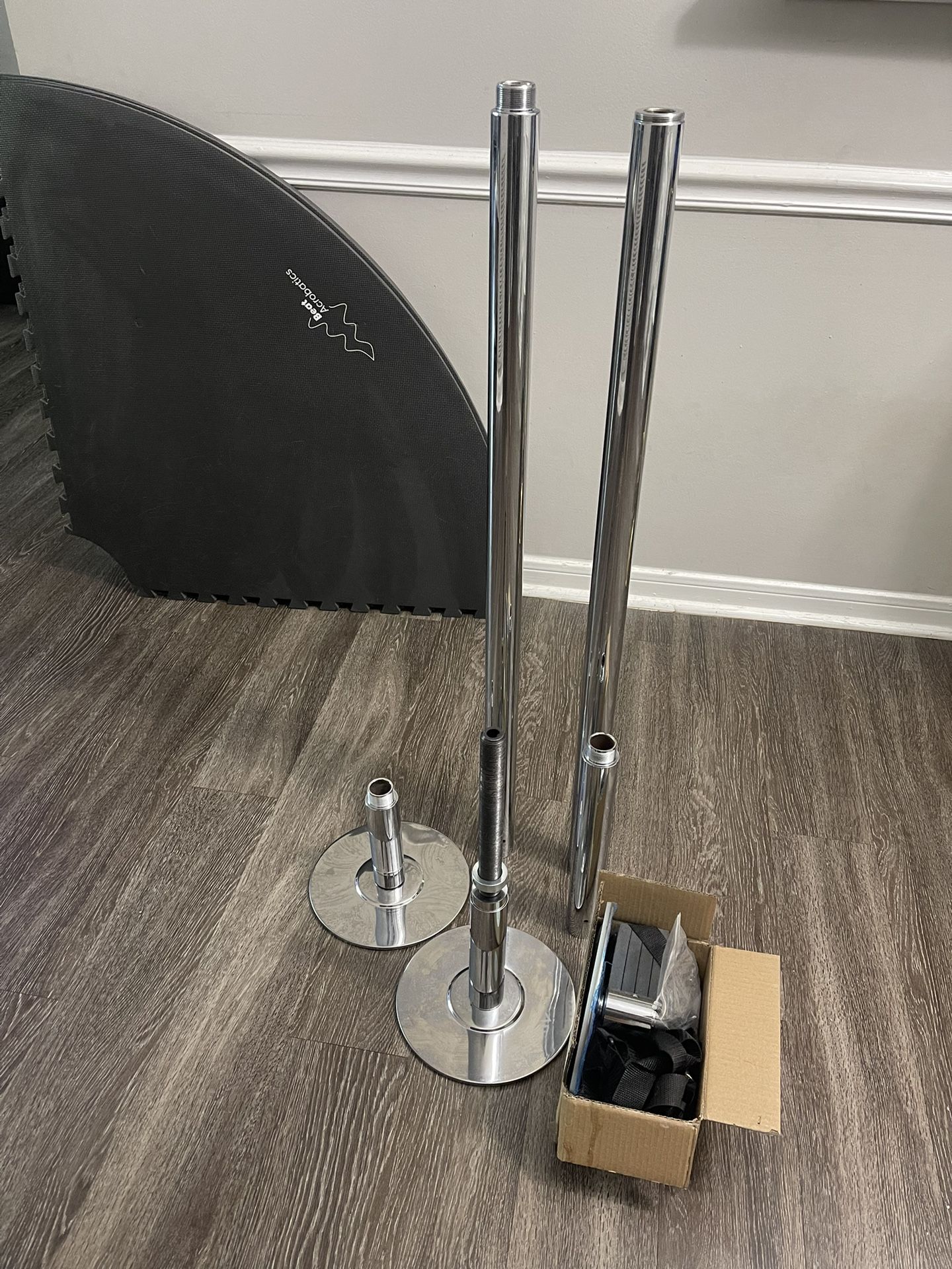 Pole Fitness W/ Athletic Mat Can Be Sold Separate