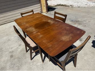 Dining table with 4 chairs foldable / extendable