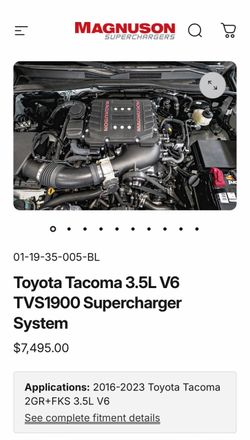 Toyota Tacoma 3.5L V6 Supercharger System