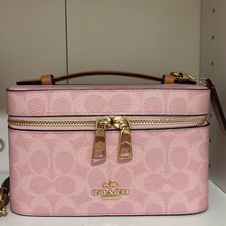 Powder Pink Coach Cosmetic Bag